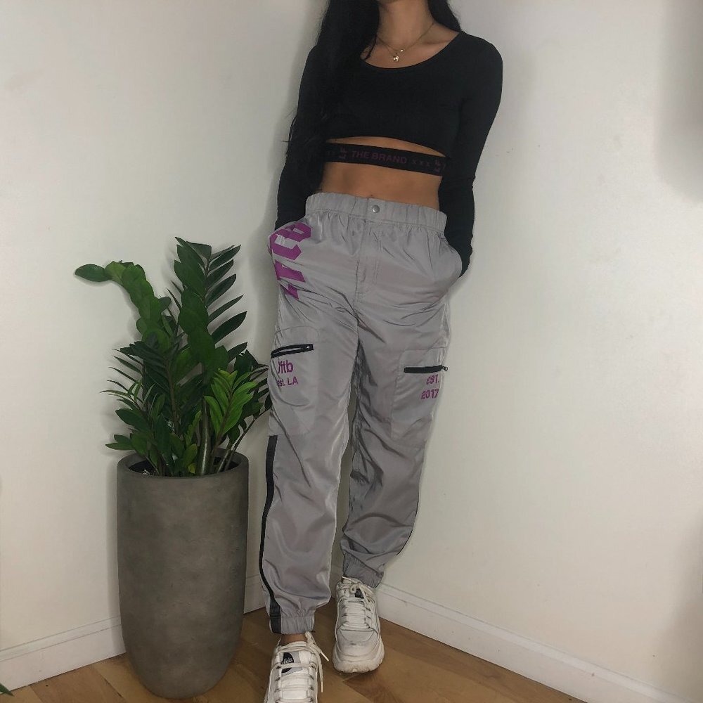 LF Gray and Purple Track Pants